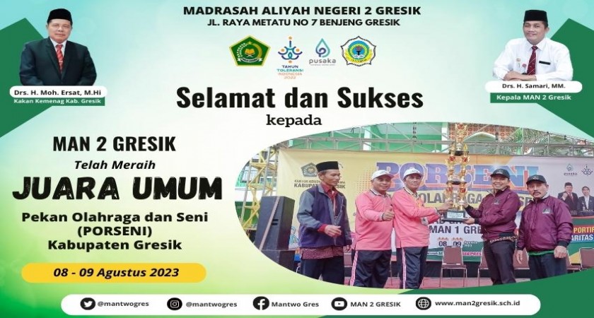 MAN 2 Gresik Mengukir Sejarah: Raih 19 Medali Emas Dan Dinobatkan JUARA ...