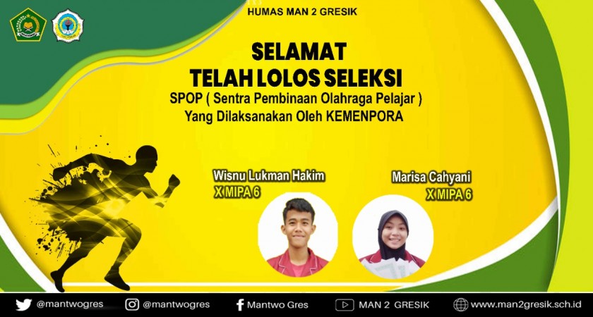 SISWA MAN 2 GRESIK LOLOS SELEKSI DALAM EVENT ATLETIK NASIONAL SPOP ...