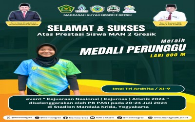 Peserta Didik MAN 2 Gresik Meraih Prestasi Gemilang dalam Kejuaraan Nasional Atletik 2024