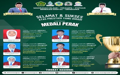 Siswa MAN 2 Gresik Raih Medali Perak di Berbagai Ajang Nasional