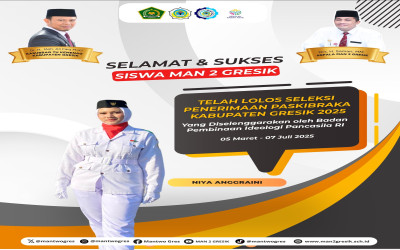 NIYA ANGGRAINI, SISWI ASAL MAN 2 GRESIK LOLOS SELEKSI PASKIBRAKA KABUPATEN GRESIK TAHUN 2025