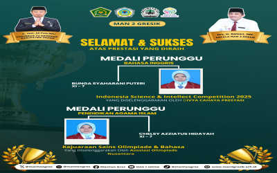 Alhamdulillah, Siswi MAN 2 Gresik Torehkan Prestasi Nasional di Bidang Bahasa dan Agama