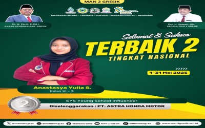 Anastasya Yulia Syaharani Raih Predikat Terbaik 2 dalam SYS Young School Influencer 2025