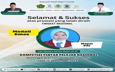 Luh Monica Shinta Dewi Raih Medali Emas di Kompetisi Pelajar Pintar Nasional (KPPN) 2024
