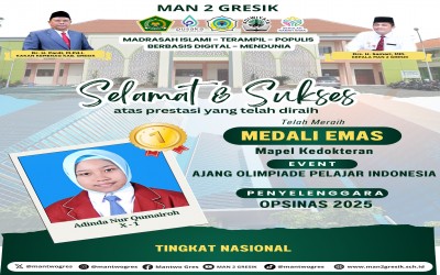Adinda Nur Qumairoh Raih Medali Emas di Ajang Olimpiade Pelajar Indonesia 2025