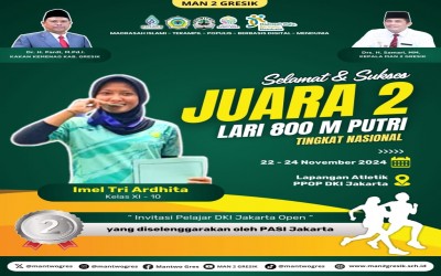 Imel Tri Ardhita, Siswa MAN 2 Gresik, Raih Juara 2 Lari 800 Meter Putri di Invitasi Pelajar DKI Jakarta Open