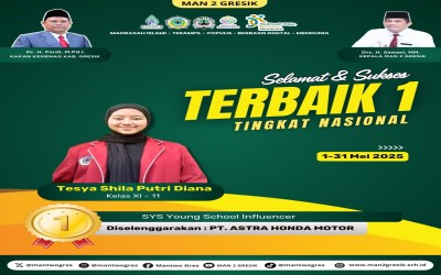 Tesya Shila Putri Diana Raih Juara Terbaik 1 di SYS Young School Influencer 2025