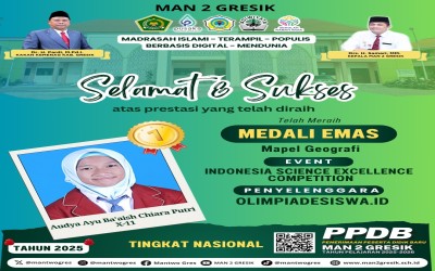 Audya Ayu Ba'aish Chiara Putri Sabet Medali Emas dalam Indonesia Science Excellence Competition 2024