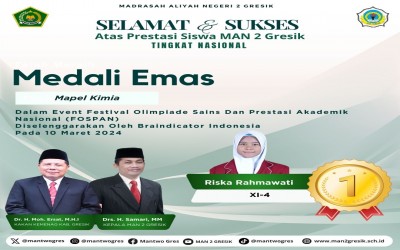 Riska Rahmawati Meraih Medali Emas dalam Festival Olimpiade Sains dan Prestasi Akademik Nasional (FOSPAN)