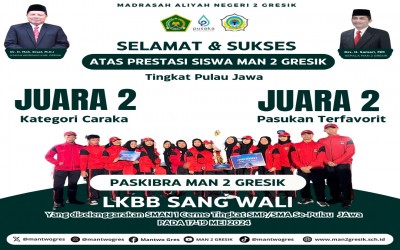 Paskibra MAN 2 Gresik Raih Prestasi di LKBB Sang Wali 2024 Tingkat Pulau Jawa