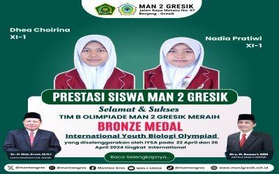 Cemerlang ! Tim B Olimpiade MAN 2 Gresik Raih Medali Dalam Olimpiade Biologi Internasional