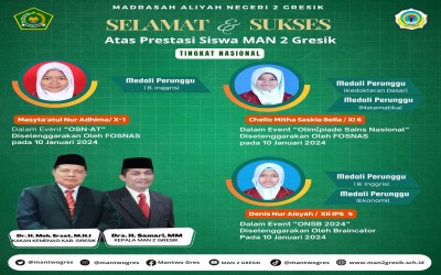 Prestasi Memukau Siswa MAN 2 Gresik di Ajang Kompetisi Nasional