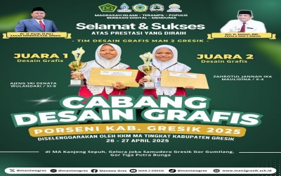 Prestasi Membanggakan MAN 2 Gresik di Bidang Desain Grafis PORSENI Kabupaten Gresik 2025