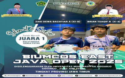 Zaki dan Brian Sabet Juara 1 Ganda Putra di BIUMCOS East Java Open 2025