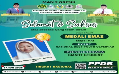 Nova Aulia Rahmatul Imama Sabet Medali Emas dalam National Best Youth Olympiad 2024