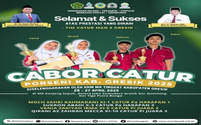 Tim Catur MAN 2 Gresik Berprestasi di PORSENI Kabupaten Gresik 2025