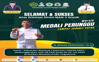 Prestasi Gemilang: M. Ikhsan Darmawan dari MAN 2 Gresik Raih Medali Perunggu di Kejurnas Atletik 2024