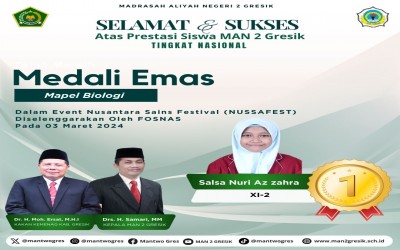 Salsa Nuri Az Zahra Raih Medali Emas dalam Nusantara Sains Festival (NUSSAFEST)