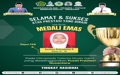 Annisa Rohadatul Ramadhani Sabet Medali Emas di Olimpiade Talenta Muda Sains (OPTAMUS) 2025