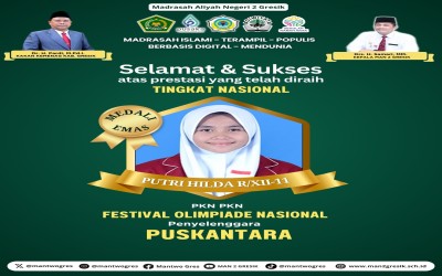 Putri Hilda Rofianti Siswa MAN 2 Gresik Raih Medali Emas dalam FOSNAS 2024