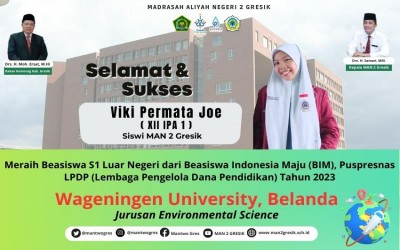 AMAZING ! VIKI PERMATA JOE ASAL MAN 2 GRESIK RAIH BEASISWA KULIAH DI WAGENINGEN UNIVERSITY & RESEARCH BELANDA