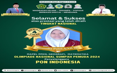 Siswa MAN 2 Gresik Raih Medali Emas dalam Olimpiade Nasional Sumpah Pemuda 2024