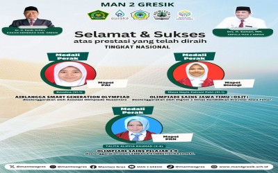 Tiga Siswa MAN 2 Gresik Raih Medali Perak Tingkat Nasional