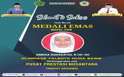 Siswa MAN 2 Gresik Raih Medali Emas Olimpiade PKN Tingkat Nasional