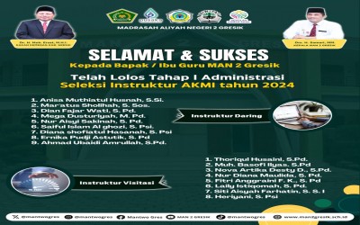 Guru MAN 2 Gresik Lolos Tahap I Seleksi Instruktur AKMI 2024