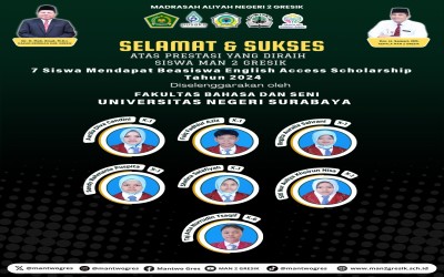 Hebat ! 7 Siswa MAN 2 Gresik Lolos Program Beasiswa English Access Scholarship 2024