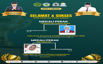Selamat ! Siswa MAN 2 Gresik Raih Medali Perak di Ajang Olimpiade Nasional