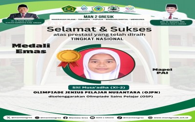 Siti Musa’adha Raih Medali Emas di Olimpiade Jenius Pelajar Nusantara (OJPN) 2025